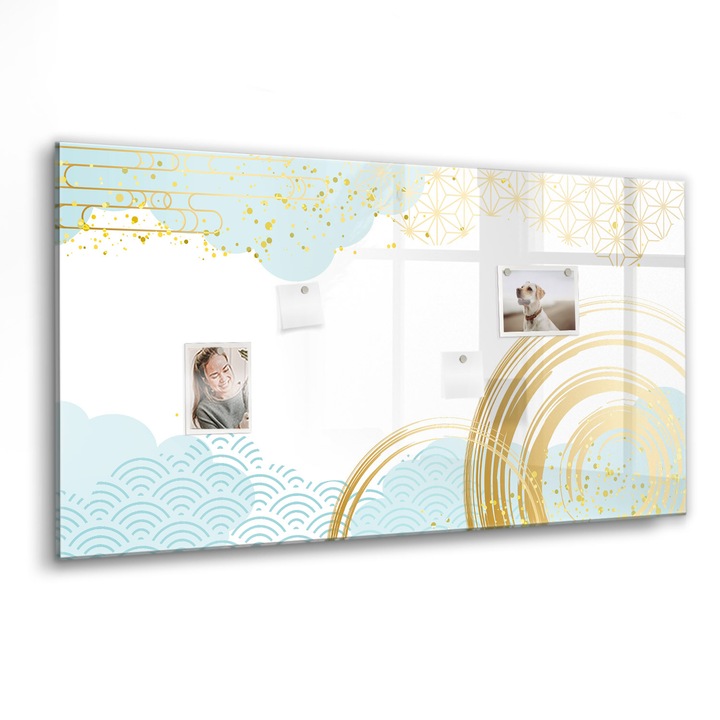 Mágneses tábla, Coloray, Dekoratív minta, Többszínű, 120x60 cm, Fekete marker, 00088257