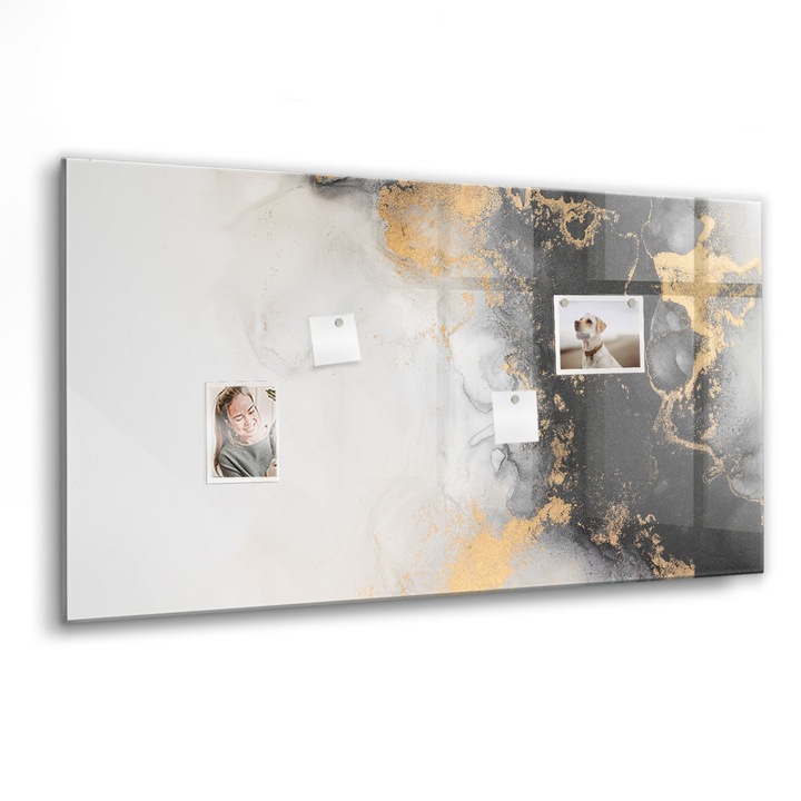 Mágneses tábla, Coloray, Márvány művészet, Többszínű, 120x60 cm, Fekete marker, 00088312