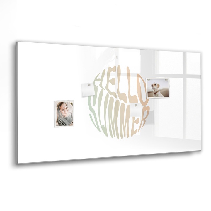 Mágneses tábla, Coloray, Hello nyár, Többszínű, 120x60 cm, Fekete marker, 00088340