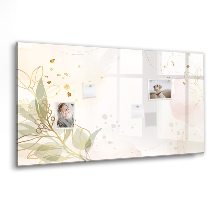 Mágneses tábla, Coloray, Pasztell absztrakció, Többszínű, 120x60 cm, Fekete marker, 00260229