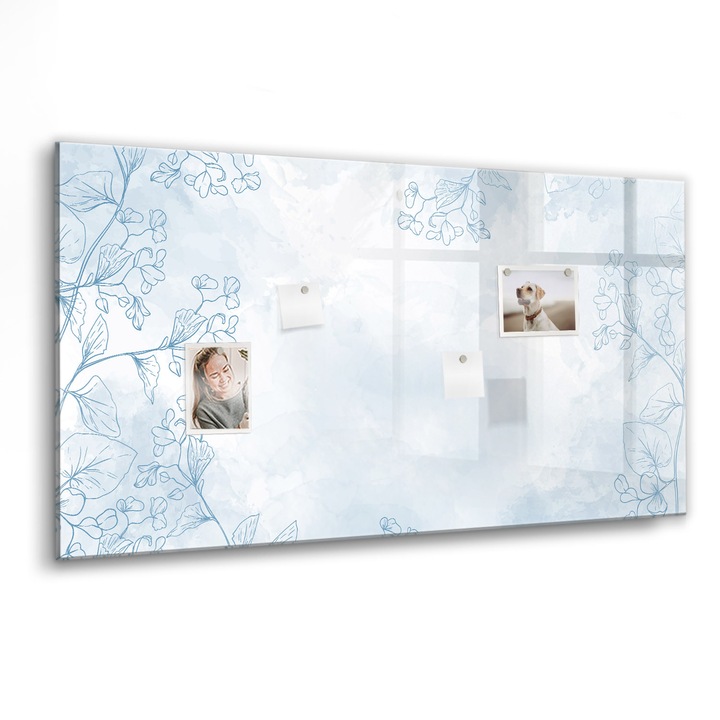 Mágneses tábla, Coloray, Növényvázlat, Szürke, 120x60 cm, Fekete marker, 00088399