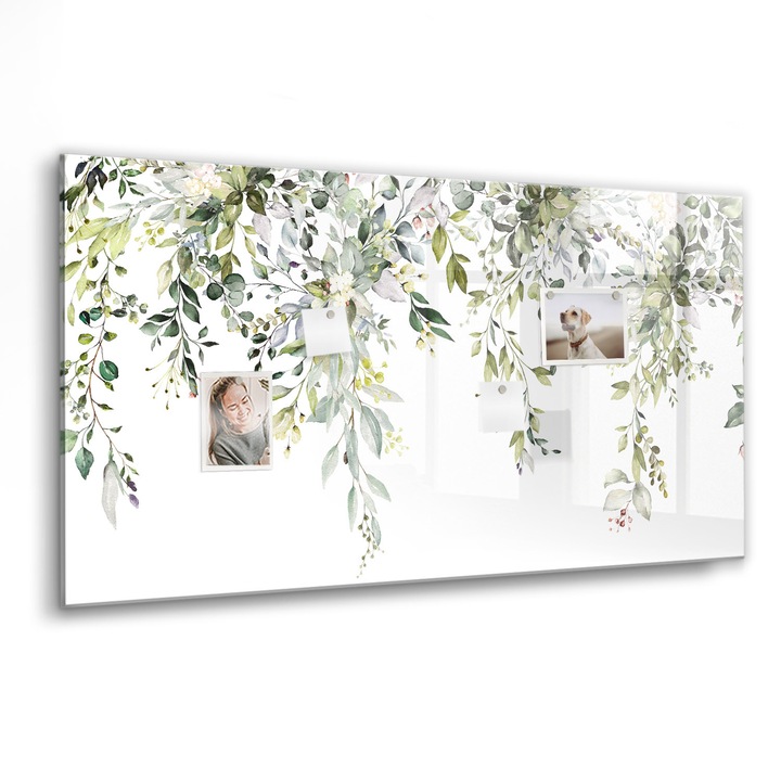 Mágneses tábla, Coloray, Virágzó természet, Zöld, 120x60 cm, Fekete marker, 00088451