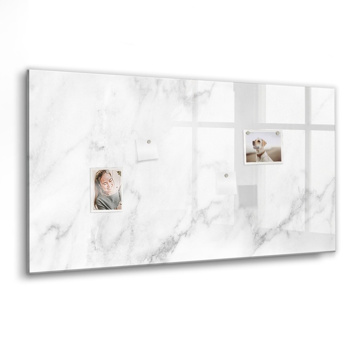 Mágneses tábla, Coloray, Üveggolyó, Fehér, 120x60 cm, Fekete marker, 00088518