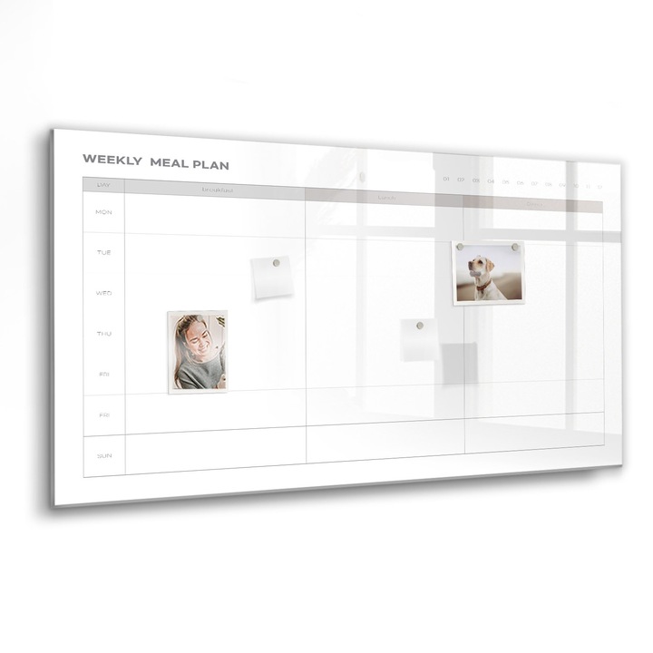 Mágneses tábla, Coloray, Egyszerű menü, Bézs, 120x60 cm, Fekete marker, 00260232