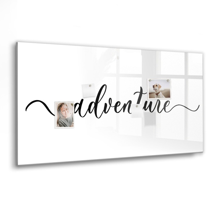 Mágneses tábla, Coloray, Kaland felirat, Többszínű, 120x60 cm, Fekete marker, 00088456