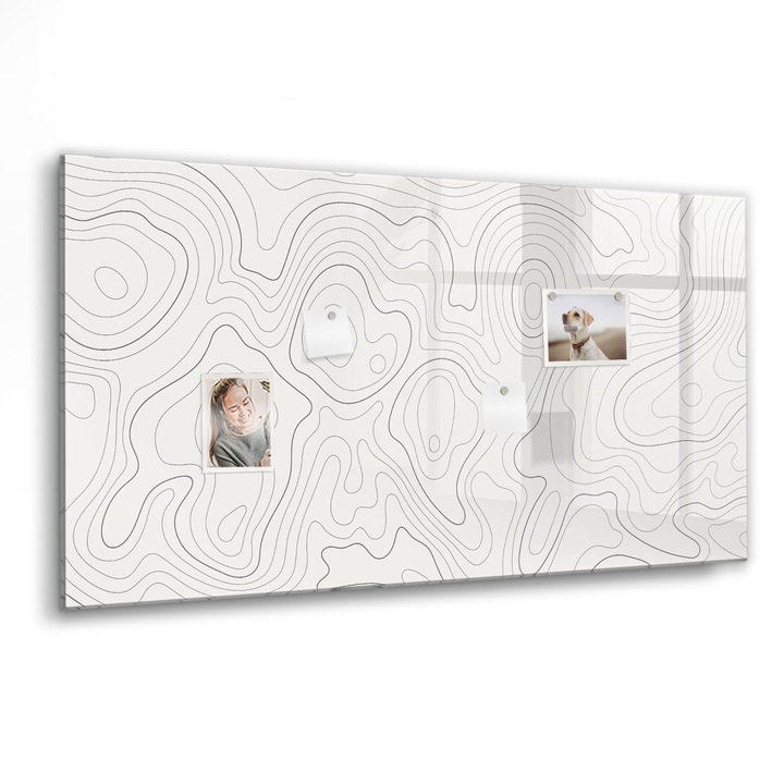 Mágneses tábla, Coloray, Absztrakciós foltok, Sokszínű, 120x60 cm, Fekete marker, 00088541