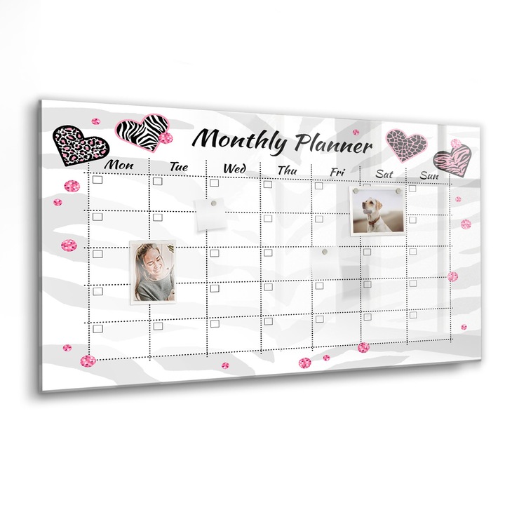 Mágneses tábla, Coloray, Havi divattervező, Többszínű, 120x60 cm, Fekete marker, 00088559