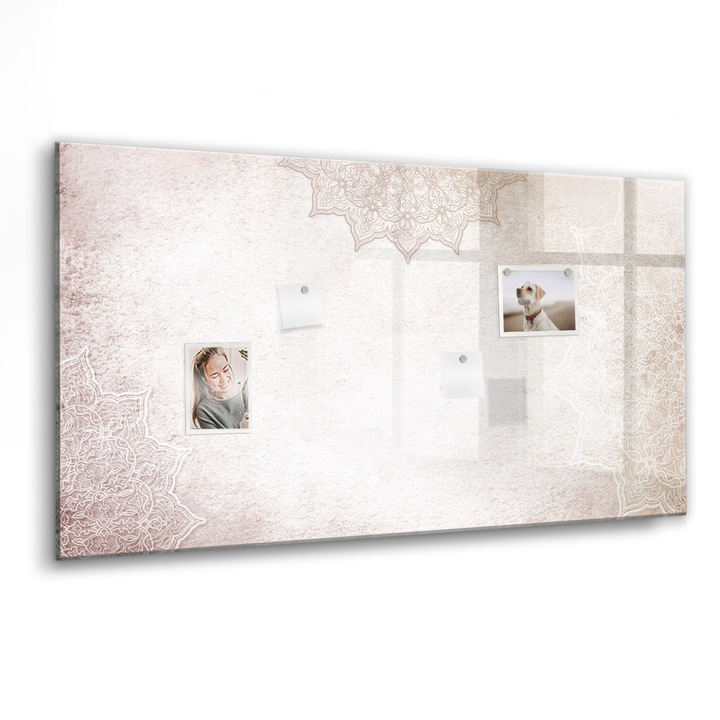 Mágneses tábla, Coloray, Dekoratív minta, Szürke, 120x60 cm, Fekete marker, 00088508