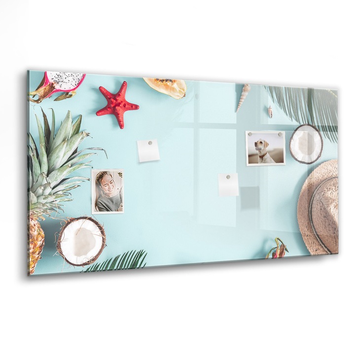 Mágneses tábla, Coloray, Nyári kompozíció, Többszínű, 120x60 cm, Fekete marker, 00088581