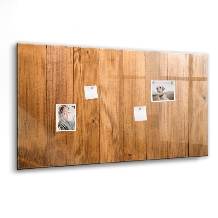 Mágneses tábla, Coloray, Fadeszkák, Barna, 120x60 cm, Fekete marker, 00088497