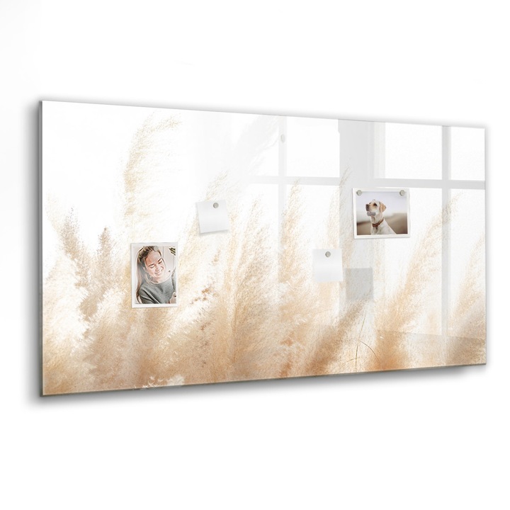 Mágneses tábla, Coloray, Gabona absztrakció, Barna, 120x60 cm, Fekete marker, 00088628