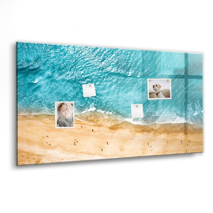 Mágneses tábla, Coloray, Tengerparti emberek, Többszínű, 120x60 cm, Fekete marker, 00088592