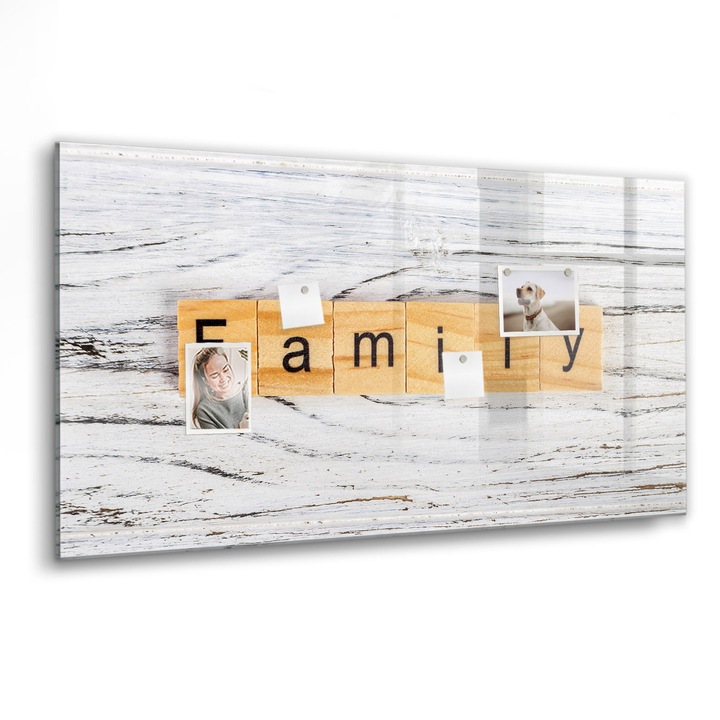 Mágneses tábla, Coloray, Család, Többszínű, 120x60 cm, Fekete marker, 00088686