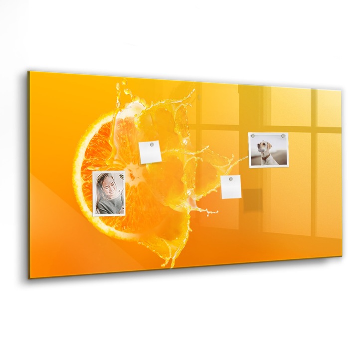 Mágneses tábla, Coloray, narancs, Narancssárga, 120x60 cm, Fekete marker, 00027384