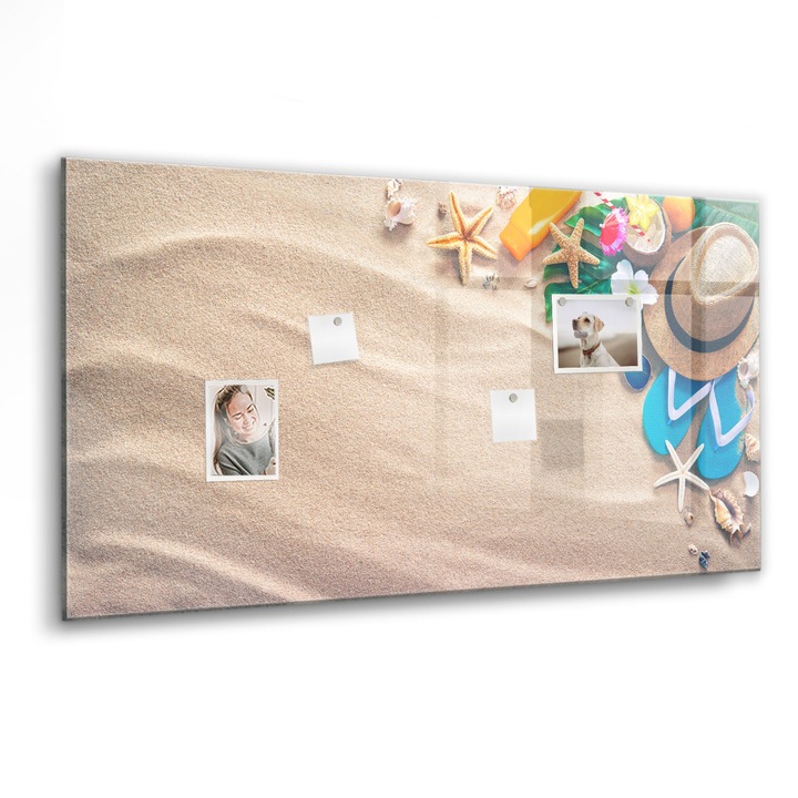 Mágneses tábla, Coloray, Nyári kiegészítők, Többszínű, 120x60 cm, Fekete marker, 00260210