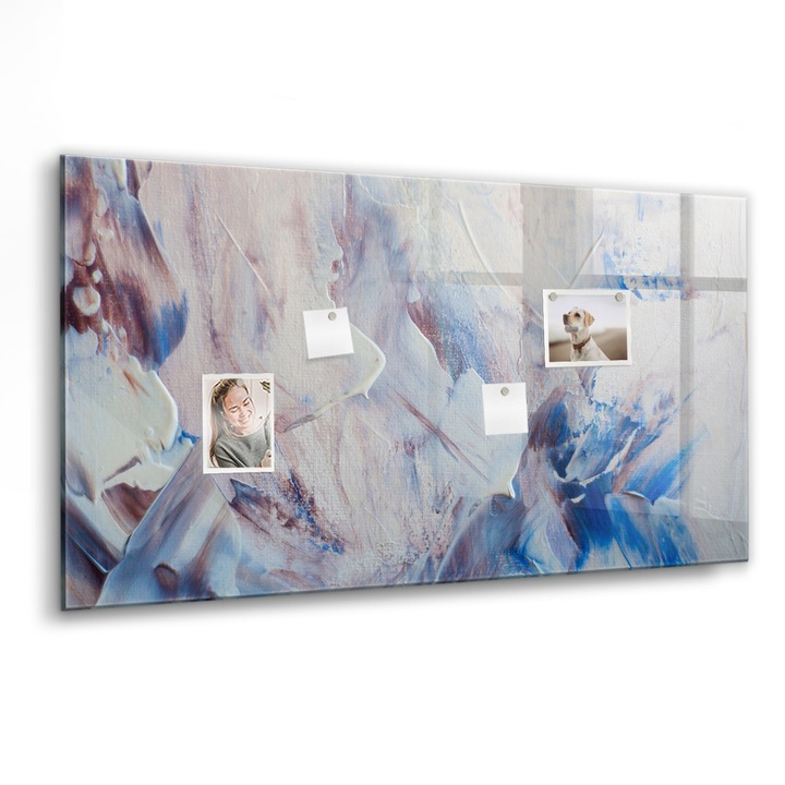 Mágneses tábla, Coloray, Ecsetmozgások, Fehér, 120x60 cm, Fekete marker, 00077309