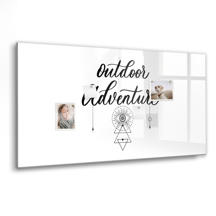 Mágneses tábla, Coloray, Szabadtéri kaland, Fehér, 120x60 cm, Fekete marker, 00275321