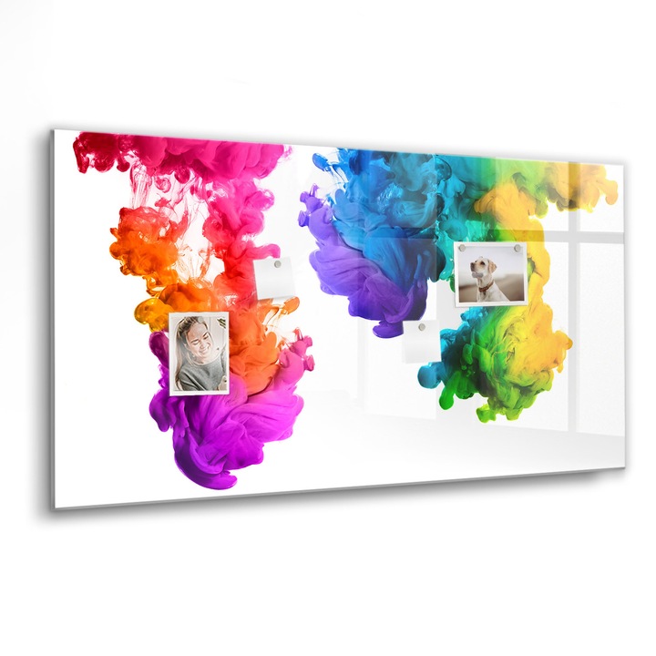 Mágneses tábla, Coloray, A színek szivárványa, Többszínű, 120x60 cm, Fekete marker, 00088219