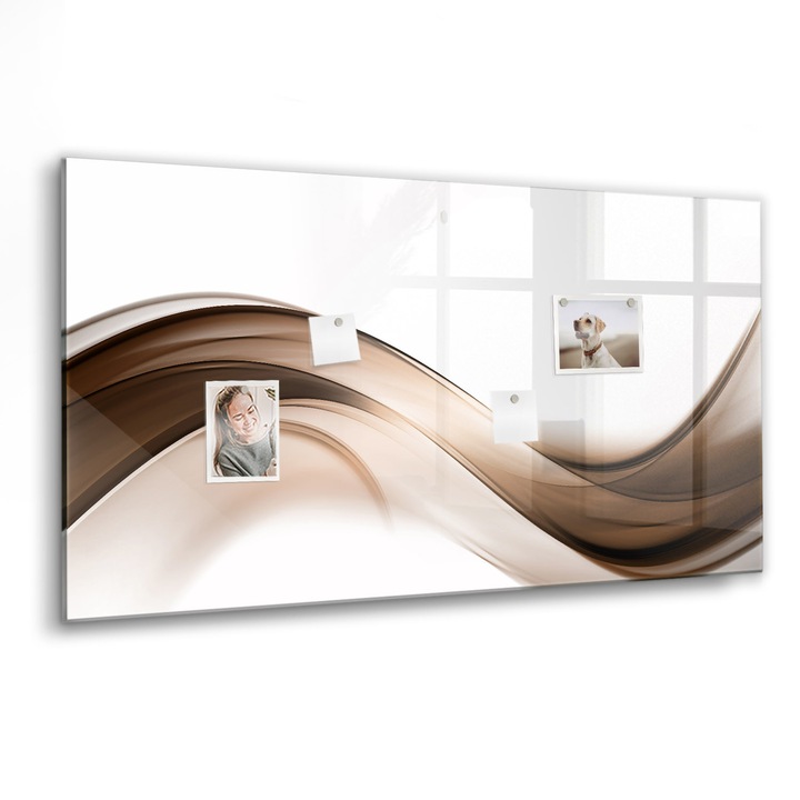 Mágneses tábla, Coloray, Vonal absztrakció, Többszínű, 120x60 cm, Fekete marker, 00088785