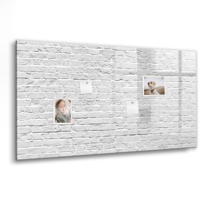 Mágneses tábla, Coloray, Téglafal, Fehér, 120x60 cm, Fekete marker, 00088245