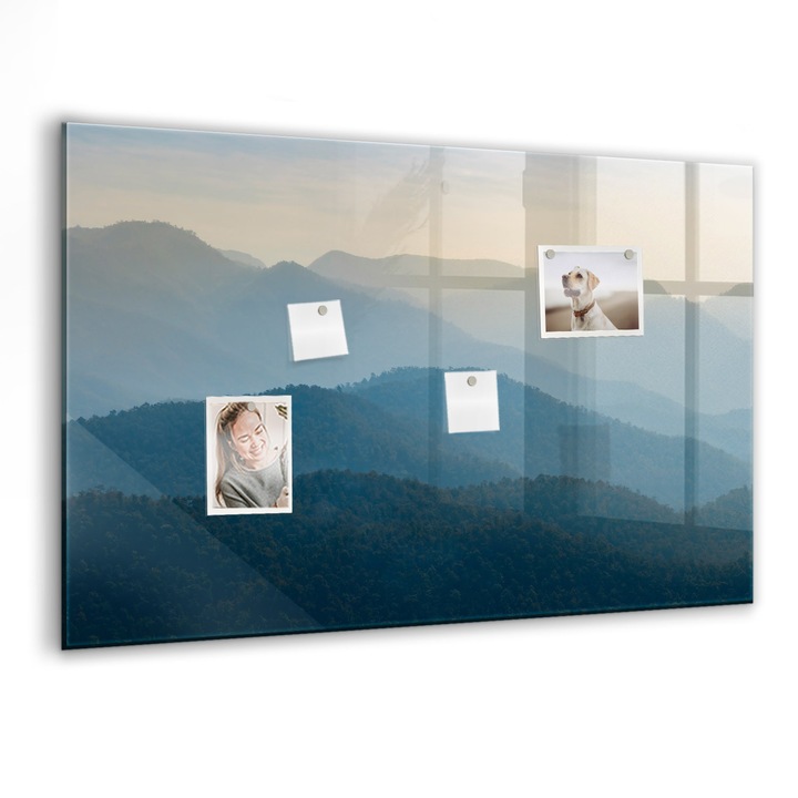 Mágneses tábla, Coloray, Táj absztrakció, Többszínű, 90x60 cm, Fekete markers, 00088487