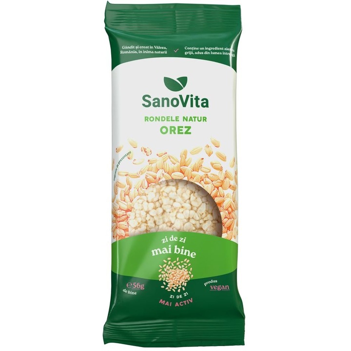 Set 5 x Rondele Simple din Orez, Sanovita, 56 g