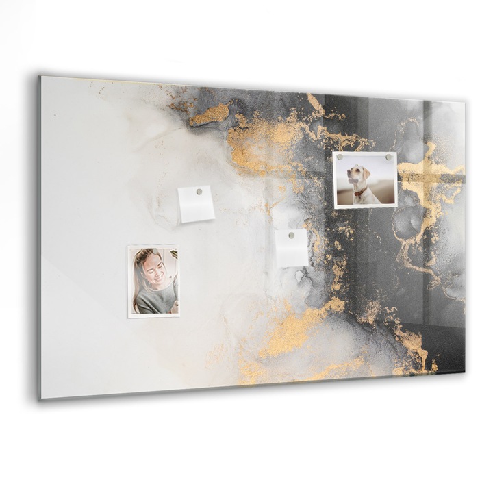 Mágneses tábla, Coloray, Márvány művészet, Többszínű, 90x60 cm, Fekete markers, 00088312