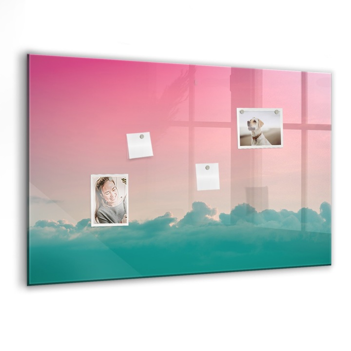 Mágneses tábla, Coloray, Gradiens égbolt, Többszínű, 90x60 cm, Fekete markers, 00088488