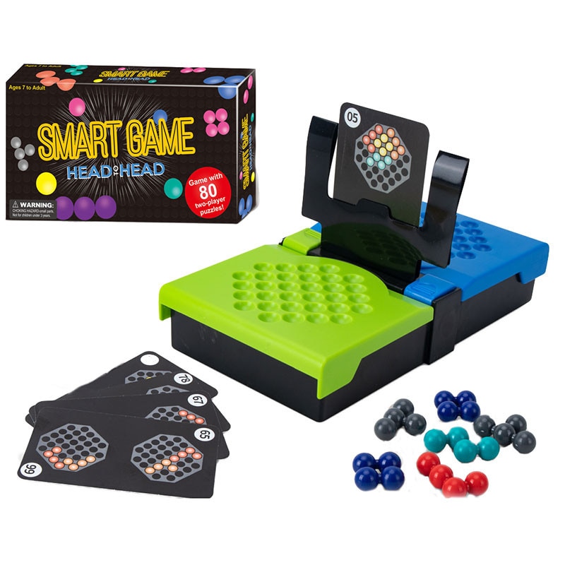 Puzzle Head-to-Head Educational Insights, JESWO®, pentru 2 jucatori, 80 de puzzle-uri incluse, Varsta 7+, Multicolor