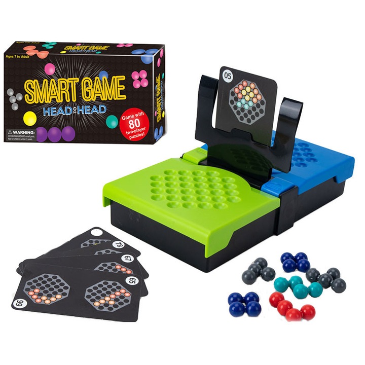 Puzzle Head-to-Head Educational Insights, JESWO®, pentru 2 jucatori, 80 de puzzle-uri incluse, Varsta 7+, Multicolor