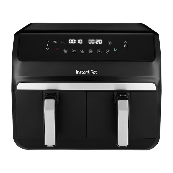 Най-Добрия Фритюрник с Горещ Въздух с Две Кошници (Двузонов) Фритюрник с горещ въздух Instant 8 л., Vortex Dual Air Fryer, с две кошници, 1850W, Черен