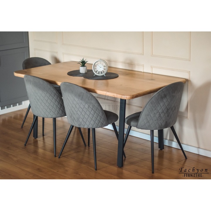 Трапезна маса Масивна дървесина Дъб 180см x 90см x 4см