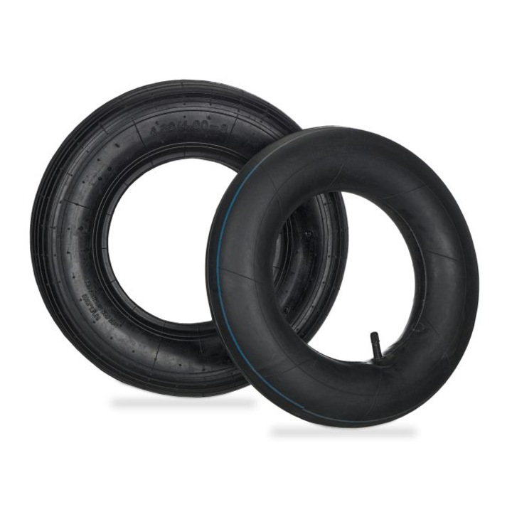 Roată roabă Relaxdays, gonflabilă, 4, 00-8", neagră