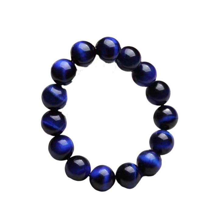 Bratara ochi de tigru albastru inchis efect energizant