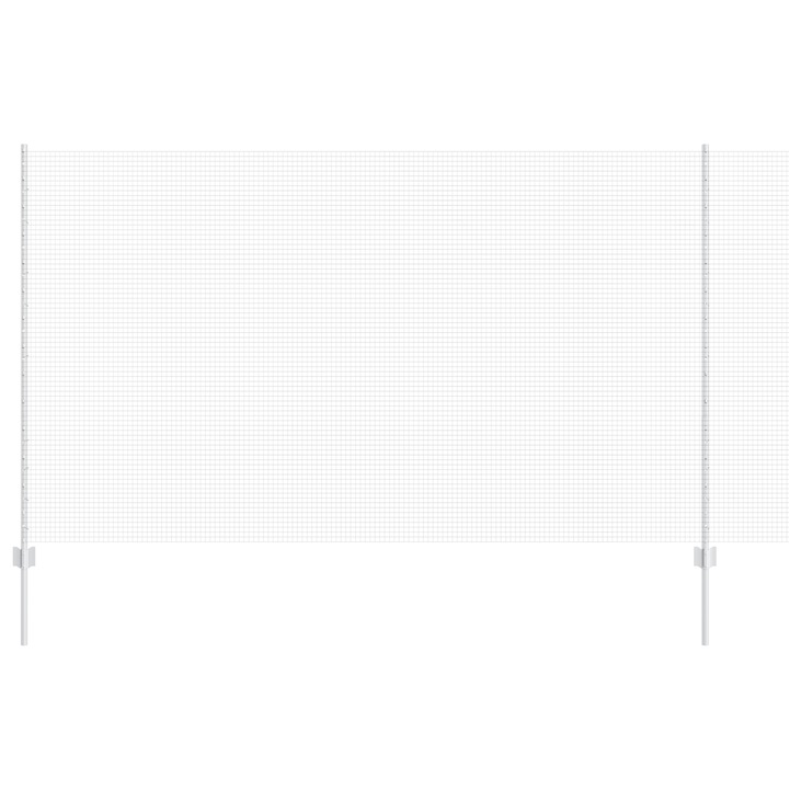 Gard din plasa sudata vidaXL, cu 44 U Posts Argintiu 1.4x50 m, Otel, 33.86 kg