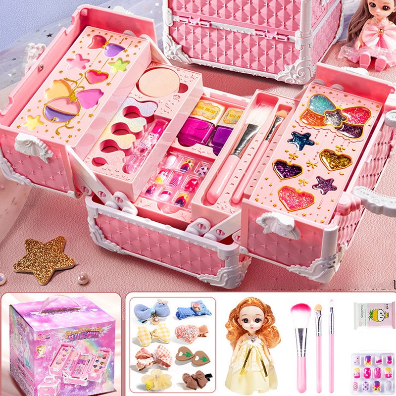 Trusa de machiaj pentru copii, Set Make-Up, Rqiurpn, rujuri