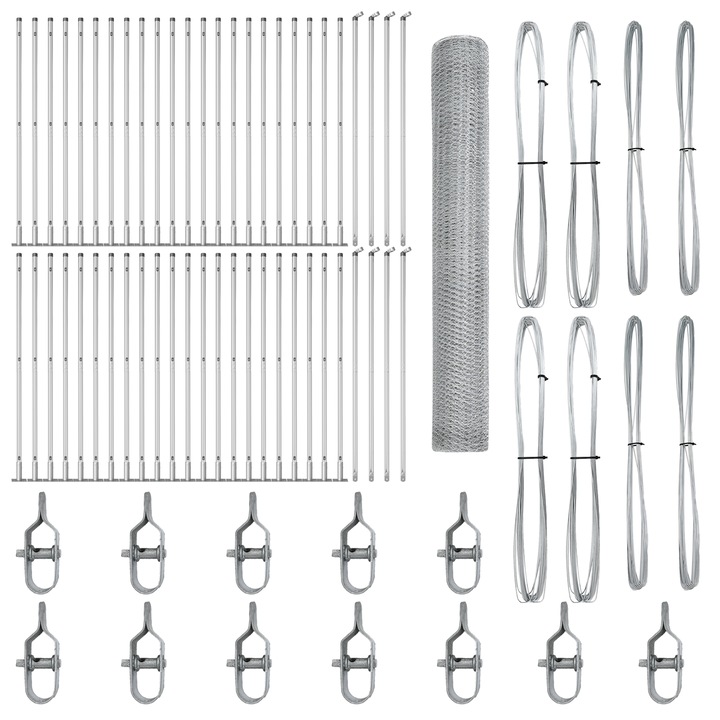 Gard Hexagonal vidaXL, 1,2x100 m, Otel Galvanizat, 39.3 kg