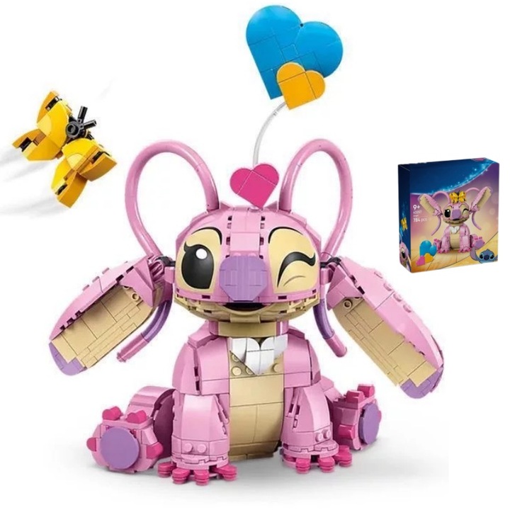 Set Constructie Educativă AjieQaQ 784 Piese ABS, Cu Componente Mobile și Fluture Detasabil, Sigur pentru Copii 6+ Ani