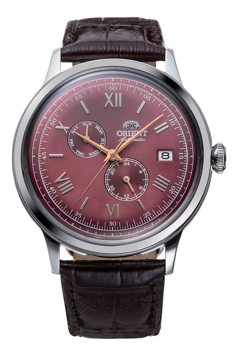 ORIENT, Bőrszíjas karóra, Ezüstszín, Fekete