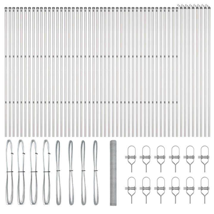 Gard hexagonal vidaXL, 1.6x100 m, Otel Galvanizat, 47.1 kg