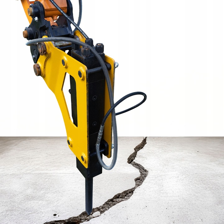 Хидравличен къртач за багери 4 тона, пълен комплект с длуто, азотен цилиндър, маркучи, куфар с манометър