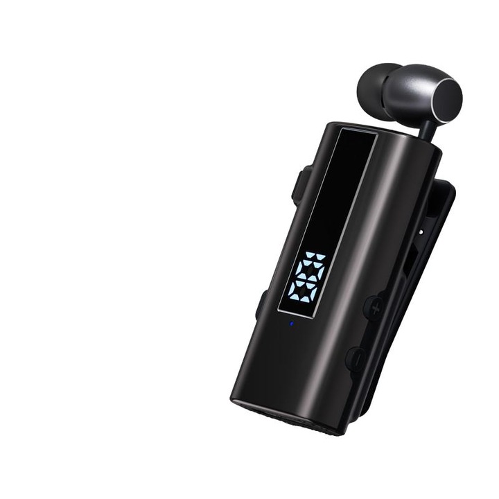 Vezeték nélküli fejhallgató K92, 1LED, 250mAh akkumulátor, 15 perc gyors töltés, fekete