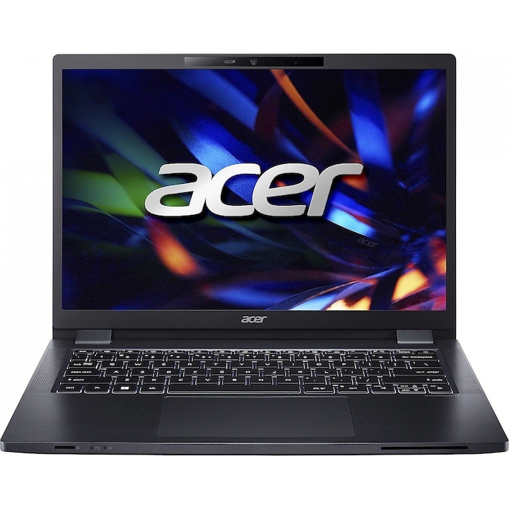 Laptop Acer TravelMate TMP414 NX.B1TEL.006, 14 inch 1920 x 1080, Intel Core i5-1335U 10 C / 12 T, 1.3 GHz - 4.6 GHz, 12 MB cache, 55 W, 16 GB DDR4, 512 GB SSD, Intel UHD graphics, Windows 11 Pro, Negru