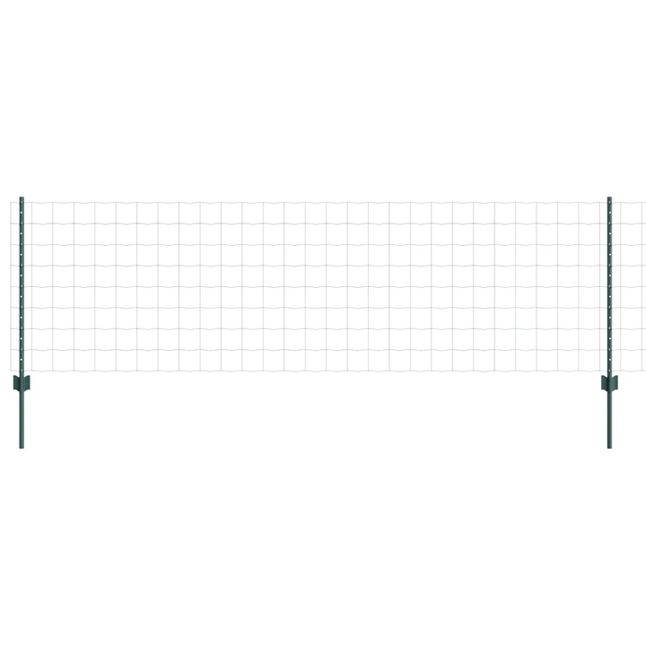 Set Imprejmuire Gradina Metalica vidaXL, Set de 2 Verde, Metal, 25 m, 15.34 kg