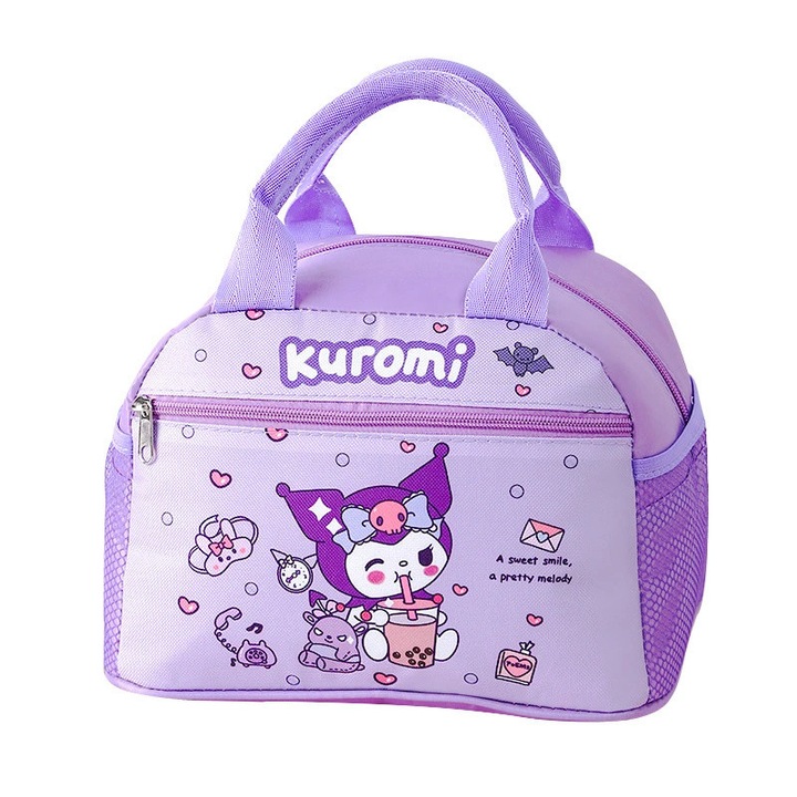 Хладилна чанта за обяд, Водоустойчив плат Оксфорд, Виолетов