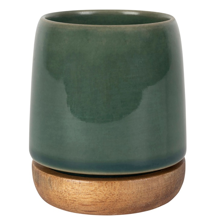 Ceasca - Crackled Emerald, Ceramica, Verde