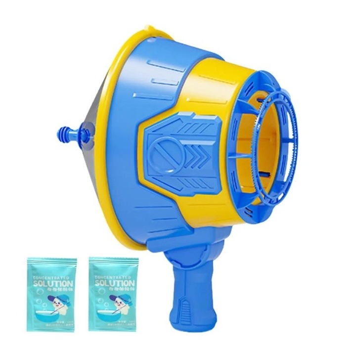 Уред за правене на балончета, пластмасов, функция за издухване и правене на балончета, 4-6 години, 30.4 X 14.2 X 22.2 см, син, Stef's Cat