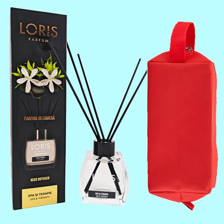 Set parfum odorizat de camera cu betisoare parfumate, miros placut persistent, LORIS PARFUM, esenta SPA SI TERAPIE, 120 ml, cu gentuta cosmetice parfumuri