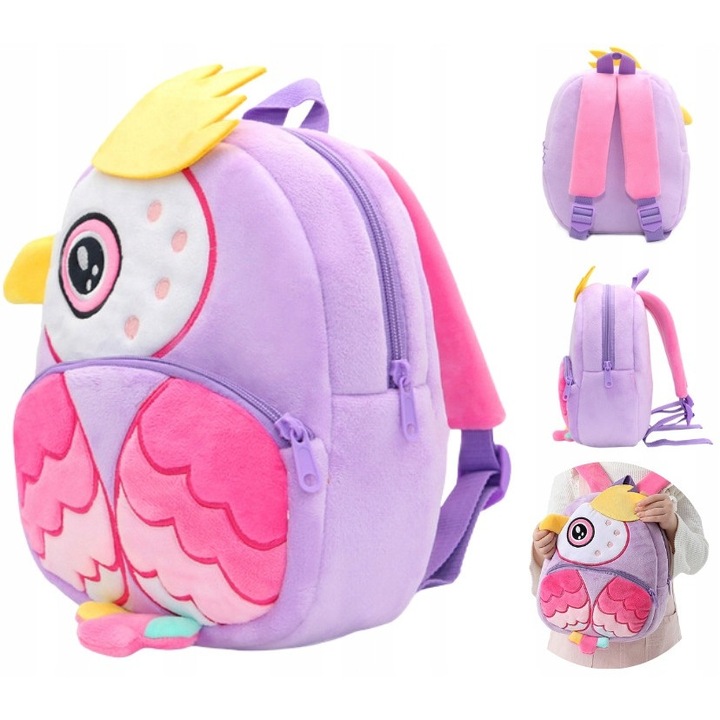 Ghiozdan Gradinita pentru Copii prescolari WePro Store, Model Papagal, plus, 26x24x10