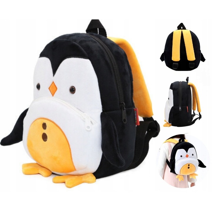 Ghiozdan Gradinita pentru Copii prescolari WePro Store, Model Pinguin, plus, 26x24x10